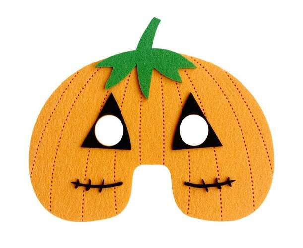 Maska filcowa dla dzieci Dynia Halloween