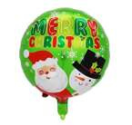 Balon foliowy świąteczny Mikołaj z Bałwankiem 45cm