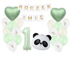 Zestaw dekoracji Roczek Panda Miętowy