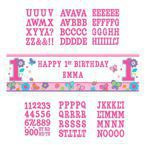 XXL Baner foliowy różowy roczek personalizacja