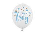 Balon biały It's a boy babyshower 30cm 1szt