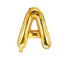 Balon foliowy złoty litera A 35cm