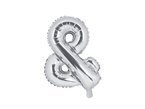 Balon foliowy srebrny znak end  35cm