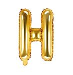 Balon foliowy złoty litera H 35cm