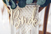 Zawieszki ślubne Bride Groom drewniane 2szt 