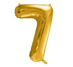 Balon foliowy złoty cyfra 7 86cm