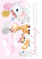 Kartka Gratulacje dla dumnych rodziców z okazji narodzin córeczki