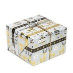 Papier biały w renifery Święta 200x70cm