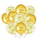 Balony lateksowe Wieczór Panieński złote 10szt