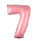 Balon foliowy jasnoróżowy cyfra 7 60cm