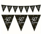 Girlanda papierowa 50 urodziny czarna 28x270cm