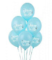 Balony lateksowe babyshower błękitne  Mom to be 5szt