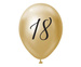 Balony lateksowe na 18 urodziny platynowe złote 5szt