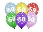 Balony lateksowe 50 Urodziny kolorowy mix 5szt