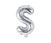 Balon foliowy srebrny litera S 35cm