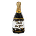 Balon foliowy butelka Happy New Year czarna 100x49cm