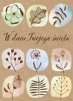 Kartka eko W dniu Twojego Święta 13x18cm