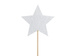 Dekoracje babeczek pikery Gwiazdki srebrne 6szt