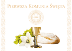 Plakat papierowy Lilia Komunia Święta 34x48cm 1szt