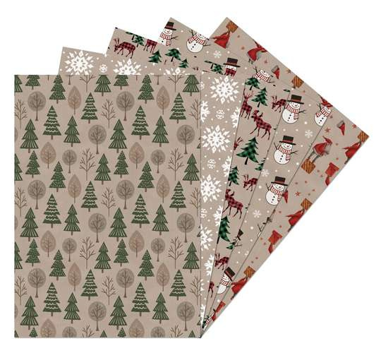 Papier kraft Boże Narodzenie śnieżynka 200x70cm