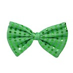 Muszka z cekinami zielona