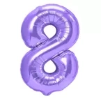Balon foliowy fioletowy cyfra 8 100cm