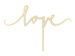 Baner na tort topper drewniany Love 23x16cm