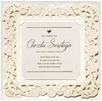 Pamiątka Chrztu Świętego perłowa kremowa od Ojaca Chrzestnego