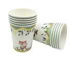 Kubeczki papierowe Leśne Zwierzątka miętowe 220ml 10szt