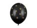 Balon lateksowy czarny Gwiazdki pastel 30cm 1szt