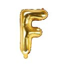 Balon foliowy złoty litera F 35cm