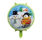 Balon foliowy świąteczny Bałwanek z Pingwinkiem 45cm