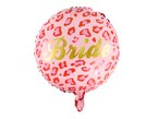 Balon foliowy różowy centki Bride 45cm
