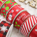 Wstążka czerwona Christmas świąteczna 2,5cm 1m