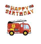 Zestaw dekoracyjny Wóz Strażacki balon baner