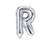 Balon foliowy srebrny litera R 35cm