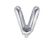 Balon foliowy srebrny litera V 35cm