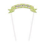 Baner urodzinowy na tort Happy Birthday zielony