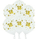 Balony lateksowe 18 urodziny białe 5szt