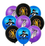 Balony lateksowe z Wednesday 30cm 6 sztuk