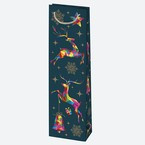 Torba na butelkę Boże Narodzenie Renifery 12x40x9cm