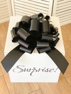 Duża ozdobna kokarda na prezent 45cm czarna