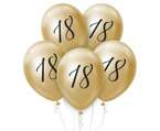 Balony lateksowe na 18 urodziny platynowe złote 5szt