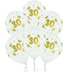 Balony lateksowe 30 urodziny białe 5szt