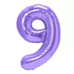 Balon foliowy fioletowy cyfra 9 100cm