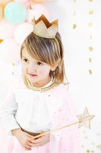 Korona złota brokatowa na gumce średnica 8,5cm