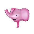 Balon foliowy głowa Słonia różowa 26x40cm