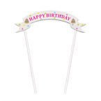 Baner urodzinowy na tort Happy Birthday babeczka