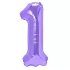 Balon foliowy fioletowy cyfra 1 100cm