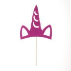 Topper do dekoracji tortu Jednorożec różowy 1szt